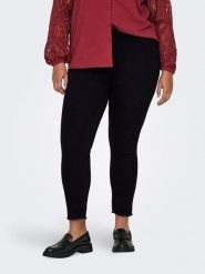 ONLY Carmakoma Dżinsy - Skinny fit - w kolorze czarnym rozmiar: 42/L30. Czarne jeansy Only Carmakoma, l, z aplikacjami, ze skóry, klasyczne. Za 97.05 zł.