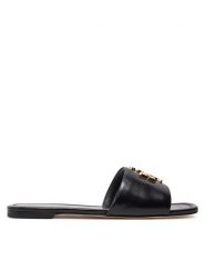 Tory Burch Klapki Eleanor 157966 Czarny. Czarne klapki Tory Burch, bez wzorów, ze skóry, bez obcasa, bez zapięcia. Za 1,279.00 zł.
