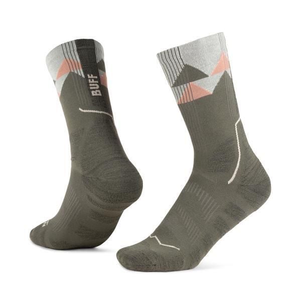 Skarpetki sportowe dla dorosłych Thermonet Crew Socks. Zielone skarpetki Buff, bez wzorów, z elastanu, narciarskie. Za 129.99 zł.