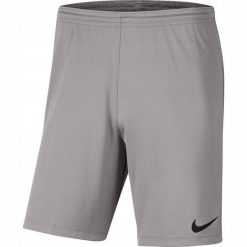 Dziecięce/niemowlęce Spodenki Z Dzianiny Dry Park III. Szare szorty Nike, bez wzorów, z dzianiny, sportowe. Za 78.99 zł.