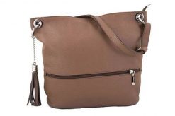Shopperka skórzana BARBERINI'S c. beżowa 163-9. Brązowe shopper bag Barberinis, bez wzorów, ze skóry, biznesowe, bez dodatków. Za 249.99 zł.