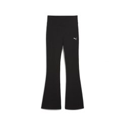 Damskie rozkloszowane legginsy Essentials z wysokim stanem PUMA. Czarne legginsy Puma, bez wzorów, z bawełny, klasyczne. Za 99.00 zł.