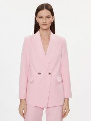 Maryley Marynarka 24EB127/43OR Różowy Regular Fit. Czerwone marynarki i żakiety Maryley, m, bez wzorów, z syntetyku, bez ramiączek. Za 349.99 zł.