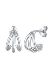 Elli Damskie kolczyki kreole trzy rzędy otwarte z pozłacanego srebra próby 925 Sterling Silver Kolczyki 1 ct. Szare kolczyki Elli, pozłacane. Za 248.99 zł.