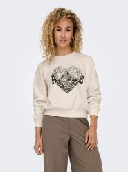 ONLY Bluza w kolorze beżowym rozmiar: L. Brązowe bluzy ONLY, l, bez wzorów, bez kaptura. Za 87.81 zł.