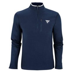 Bluza 1/4 zamka błyskawicznego Tecnifibre. Niebieskie bluzy TECNIFIBRE, m, bez wzorów, z elastanu, sportowe, bez ramiączek, bez kaptura. Za 263.50 zł.