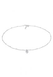 Elli Damski Choker serce miłość prosty ze srebra próby 925 Sterling Silver Naszyjniki 1 ct. Szare naszyjniki Elli, z materiału, srebrne. Za 203.99 zł.