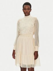 YAS Sukienka koktajlowa Sophia 26032212 Beżowy Regular Fit. Brązowe sukienki YAS, bez wzorów, z syntetyku, wizytowe, bez kołnierzyka, bez ramiączek. Za 259.99 zł.