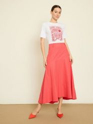 BGN Spódnica w kolorze koralowym rozmiar: 36. Czerwone spódnice BGN, na imprezę, bez wzorów, midi. Za 100.99 zł.