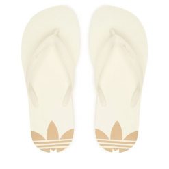 Japonki adidas. Białe japonki adidas, bez wzorów. Za 89.99 zł.