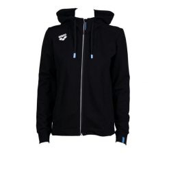 Bluza damska na basen Arena Dorosły Team Hooded Jacket Panel. Czarne bluzy z kapturem Arena, m, bez wzorów, z bawełny, z kapturem, na fitness i siłownię. Za 380.50 zł.