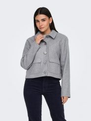 JDY Kurtka przejściowa w kolorze szarym rozmiar: XS. Szare kurtki JDY, xs, bez wzorów, bez kaptura. Za 96.83 zł.