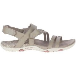 Sandały damskie Merrell Sandspur Rose Convert. Szare sandały Merrell, bez wzorów, sportowe, bez obcasa, bez zapięcia. Za 339.99 zł.