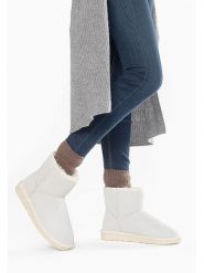 Gooce Skórzane botki zimowe "Thimble" w kolorze białym rozmiar: 38. Białe botki Gooce, bez wzorów, ze skóry, bez obcasa, bez zapięcia. Za 173.99 zł.