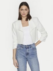 Vila Marynarka Her Bin 14063175 Biały Relaxed Fit. Białe marynarki i żakiety Vila, bez wzorów, z syntetyku, bez ramiączek. Za 159.99 zł.