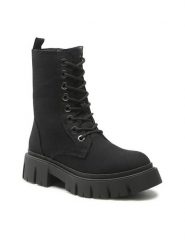 Jenny Fairy Trapery WS5816-02 Czarny. Czarne traperki Jenny Fairy, bez wzorów, z materiału, bez obcasa, bez zapięcia. Za 89.99 zł.