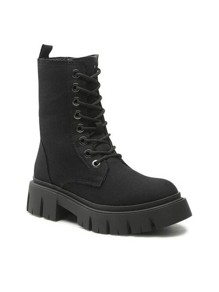 Jenny Fairy Trapery WS5816-02 Czarny. Czarne traperki Jenny Fairy, bez wzorów, z materiału, bez obcasa, bez zapięcia. Za 89.99 zł.