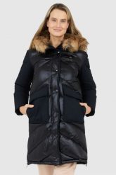 BLAUER Czarna puchowa kurtka Gwendolyn z kapturem. Czarne kurtki Blauer USA, m, bez wzorów, z puchu, z kapturem. W wyprzedaży za 1,949.99 zł.