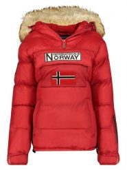 Geographical Norway Parka "Belancolie" w kolorze czerwonym rozmiar: 152. Czerwone płaszcze Geographical Norway, bez wzorów, bez kaptura. Za 187.07 zł.