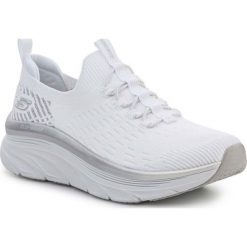 Buty Skechers D'LUX Walker Let It Glow 149366-WSL białe. Białe buty treningowe bez wzorów, z gumy, bez zapięcia, na fitness i siłownię. Za 462.92 zł.