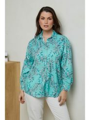 Curvy Lady Koszula w kolorze turkusowym rozmiar: 42. Niebieskie koszule Curvy Lady, bez wzorów, bez kołnierzyka, bez ramiączek. Za 79.03 zł.