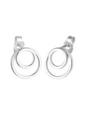 Elli Damskie kolczyki sztyfty z podwójnym kółkiem Basic, srebro 925 Sterling Silver Kolczyki 1 ct. Szare kolczyki Elli, srebrne. Za 243.99 zł.