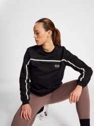 Bluza damska Hummel Lgc Mai Boxy. Czarne bluzy Hummel, na jesień, xs, z aplikacjami, z bawełny, klasyczne, bez ramiączek, bez kaptura. Za 231.60 zł.