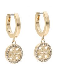 Tory Burch Kolczyki Miller Pave Hoop Earring 87041 Złoty. Żółte kolczyki Tory Burch, złote. Za 449.99 zł.