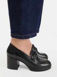 Lasocki Półbuty CEO-WB-ROSA-43 Czarny. Czarne półbuty wsuwane Lasocki, bez wzorów, ze skóry, bez obcasa, na obcasie. Za 249.99 zł.
