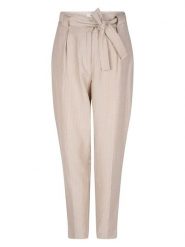 RUBY TUESDAY Spodnie "Robynne" w kolorze beżowym rozmiar: 40. Brązowe spodnie materiałowe RUBY TUESDAY, bez wzorów, z materiału, z podwyższonym stanem. Za 296.35 zł.