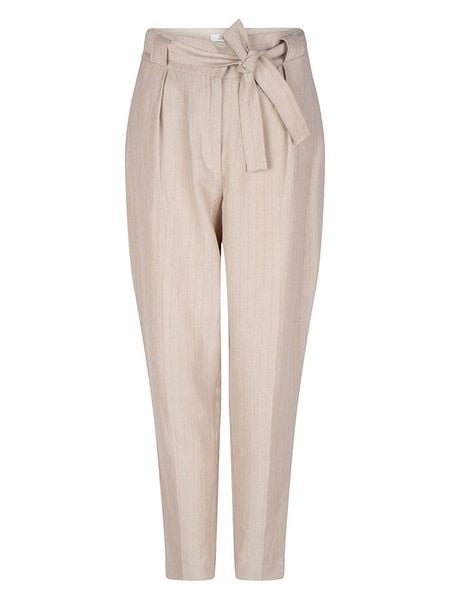 RUBY TUESDAY Spodnie "Robynne" w kolorze beżowym rozmiar: 40. Brązowe spodnie materiałowe RUBY TUESDAY, bez wzorów, z materiału, z podwyższonym stanem. Za 296.35 zł.