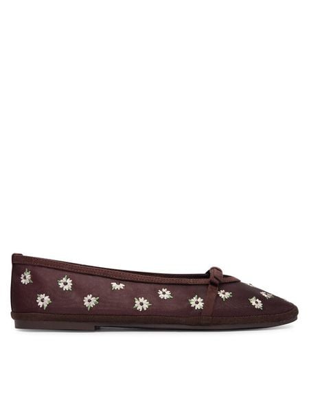 Aldo Baleriny Aurabella 14296288 Brązowy. Brązowe baleriny Aldo, bez wzorów, z materiału, bez obcasa, bez zapięcia. Za 229.99 zł.