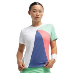 Damska koszulka techniczna do gry w padla z krótkim rękawem Padel Siroko Pesar. Białe t-shirty sportowe SIROKO, m, bez wzorów, z materiału, bez ramiączek, na fitness i siłownię. Za 108.00 zł.