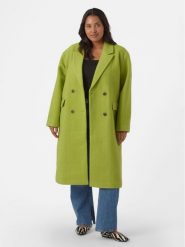 Vero Moda Curve Płaszcz wełniany 10296650 Zielony Regular Fit. Zielone płaszcze Vero Moda Curve, na zimę, bez wzorów, z syntetyku, bez kaptura. Za 709.99 zł.