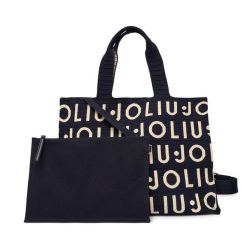 Torebka Liu Jo. Czarne shopper bag Liu Jo, bez wzorów, bez dodatków. Za 499.99 zł.
