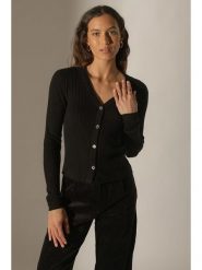 Perfect Cashmere Kaszmirowy kardigan "Livia" w kolorze czarnym rozmiar: S. Czarne swetry Perfect Cashmere, s, bez wzorów, z kaszmiru, bez ramiączek. Za 264.15 zł.