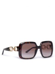 Guess Okulary przeciwsłoneczne GU00161 Brązowy. Brązowe okulary przeciwsłoneczne Guess, z aplikacjami, z tworzywa sztucznego, plastikowe. Za 369.99 zł.