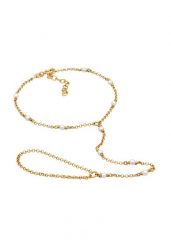 Elli Damski łańcuszek bransoletkaTrend z perłami w kształcie pereł muszlowych w pozłacanym srebrze próby 925 Sterling Silver Bransoletki 1 ct. Szare bransoletki Elli, z perłą, pozłacane. Za 248.99 zł.