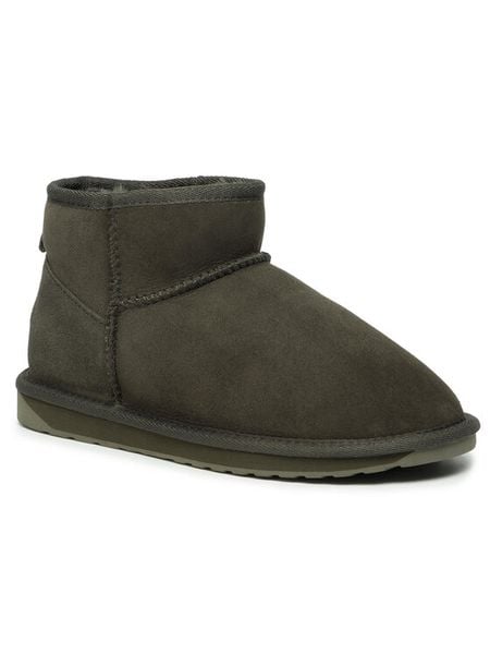 EMU Australia Śniegowce Stinger Micro W10937 Zielony. Zielone śniegowce Emu Australia, bez wzorów, ze skóry, bez zapięcia. Za 459.99 zł.