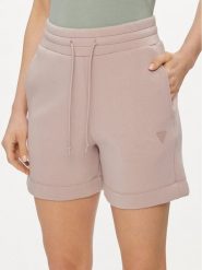 Guess Szorty sportowe Elly V2YD10 K7UW2 Beżowy Relaxed Fit. Brązowe szorty sportowe Guess, z aplikacjami, z wiskozy. Za 199.99 zł.