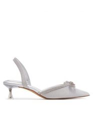 Aldo Sandały Boucletta 13710831 Srebrny. Szare sandały Aldo, bez wzorów, ze skóry, bez obcasa, na szpilce, bez zapięcia. Za 259.99 zł.