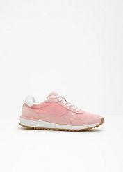 Sneakersy w stylu retro. Czerwone buty sportowe lifestyle bonprix, bez wzorów, retro, bez zapięcia. Za 104.99 zł.
