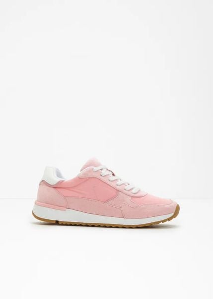 Sneakersy w stylu retro. Czerwone buty sportowe lifestyle bonprix, bez wzorów, retro, bez zapięcia. Za 114.99 zł.