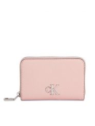 Calvin Klein Jeans Mały Portfel Damski Minimal Monogram M Zip Around T K60K611970 Różowy. Czerwone portfele Calvin Klein Jeans, bez wzorów, z jeansu. Za 159.99 zł.