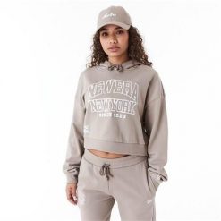 Bluza sportowa damska New Era 60435282. Brązowe bluzy z kapturem New Era, l, bez wzorów, z kapturem. Za 524.00 zł.