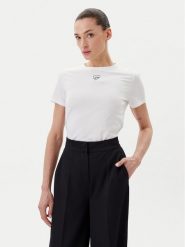 BOSS T-Shirt C_Elogo_21 50540260 Biały Slim Fit. Białe t-shirty Boss, xs, bez wzorów, z bawełny, bez kołnierzyka, bez ramiączek. Za 139.99 zł.