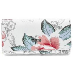 Biały Elegancki Portfel Damski Big Star. Białe portfele Big Star Accessories, z aplikacjami, ze skóry ekologicznej, eleganckie, bez dodatków. Za 109.00 zł.