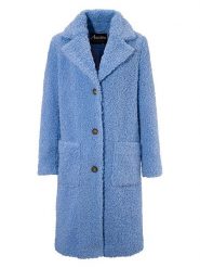 Aniston Płaszcz pluszowy w kolorze błękitnym rozmiar: 34. Niebieskie płaszcze Aniston, bez wzorów, bez kaptura. Za 100.04 zł.