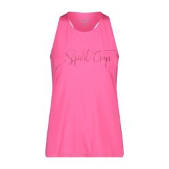 Damski tank top CMP. Czerwone topy CMP, s, bez wzorów, sportowe, bez kołnierzyka, bez ramiączek. Za 176.50 zł.