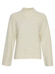 MOSS COPENHAGEN Sweter "Dunya" w kolorze kremowym rozmiar: XS/S. Brązowe swetry Moss Copenhagen, s, bez wzorów, z wełny, bez ramiączek. Za 158.47 zł.